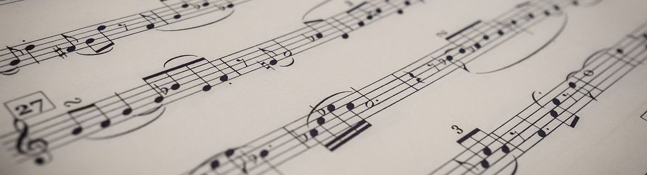 Close-up photo of generic sheet music