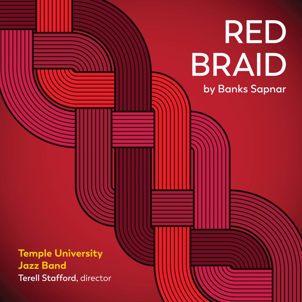 Red album cover image with woven braid pattern and the album title "Red Braid"