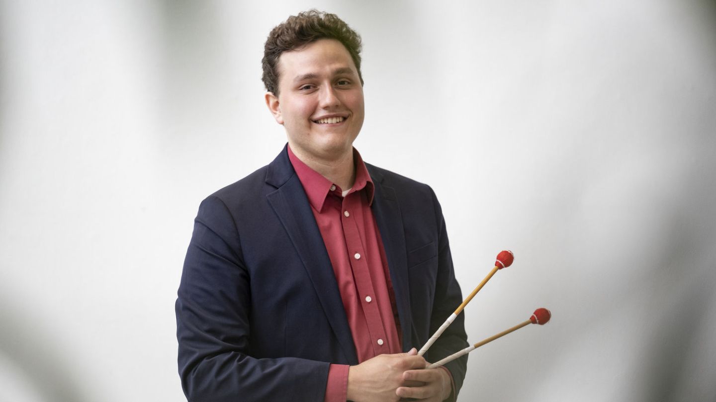 Image of percussionist holding mallets
