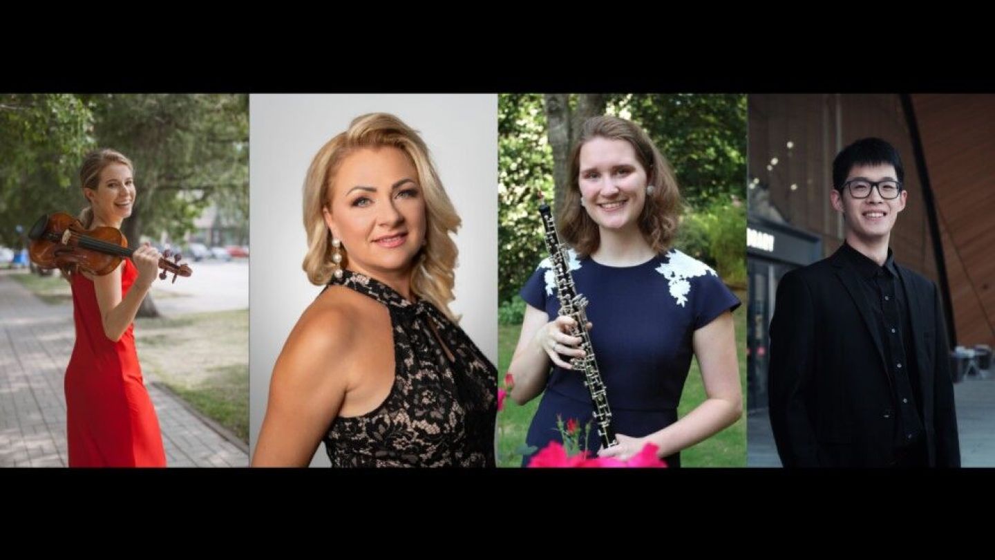 Left to right: Julia Kuzmina, Andreia Lucaciu, Eleanor Rasmussen, Suyi Zheng